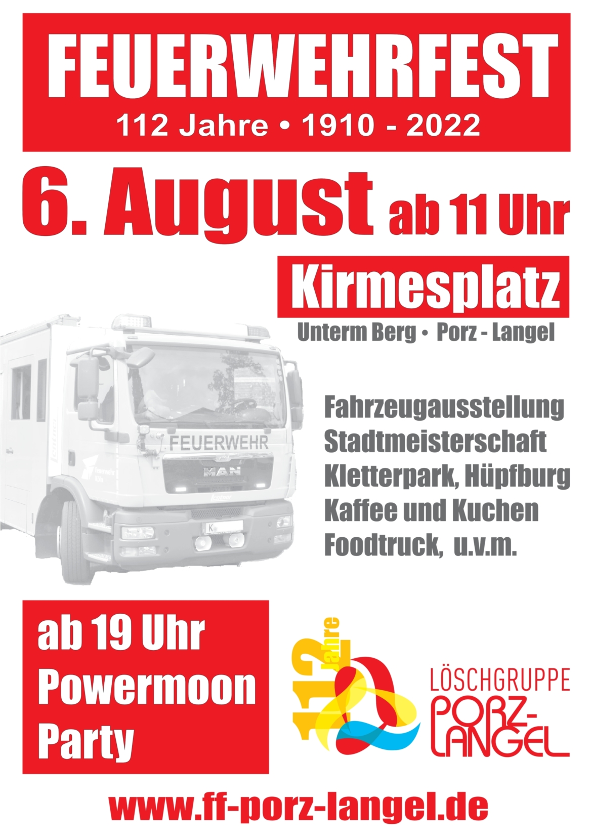 Feuerwehrfest – 112 Jahre Löschgruppe Porz Langel